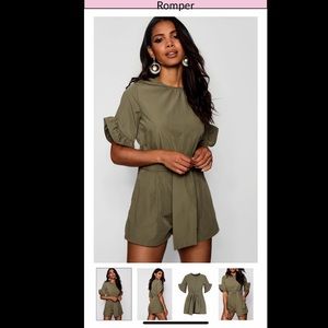 Olive green romper